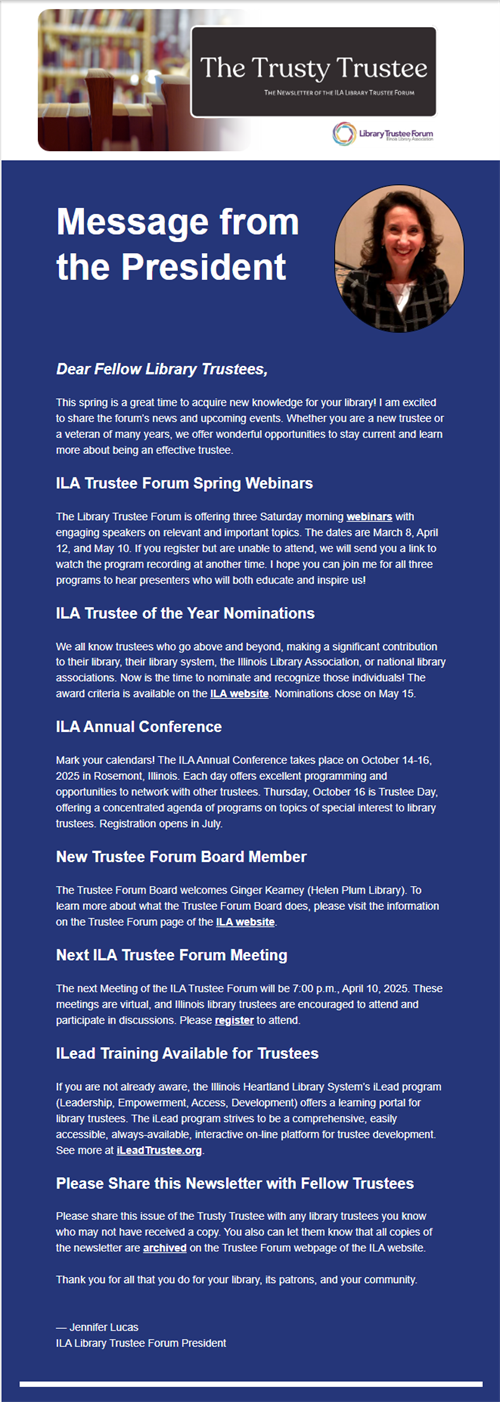 The-ILA-Library-Trustee-Forum-Newsletter