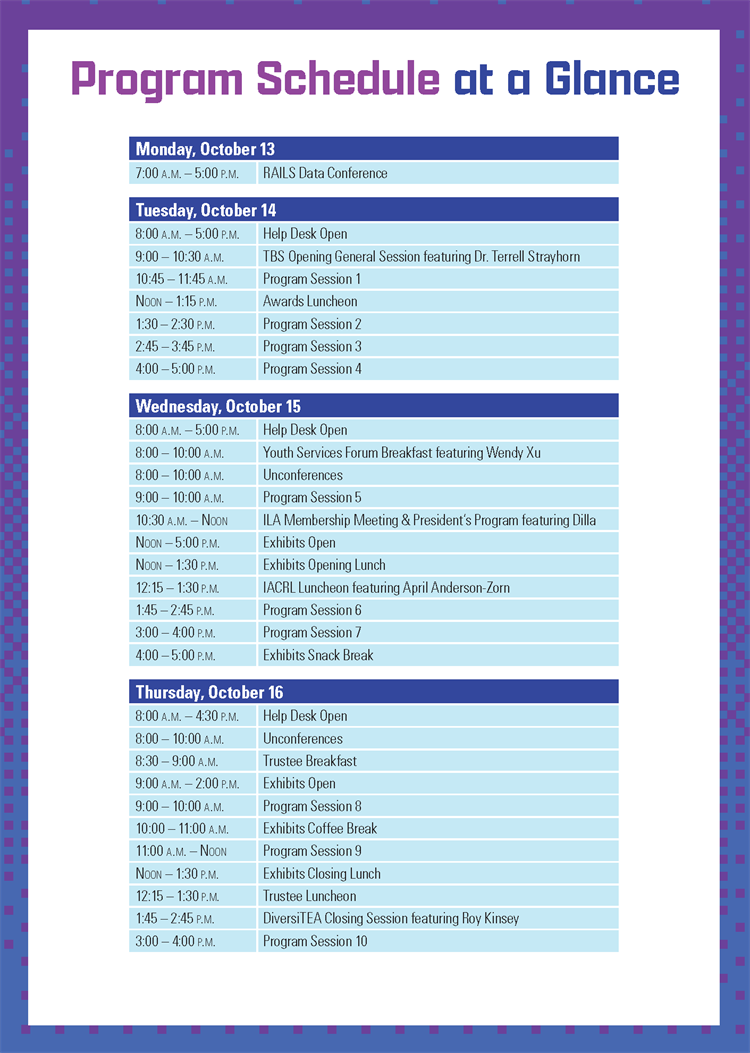 ILA Annual Conference 2025 Program Schedule at a Glance